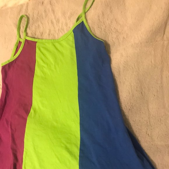 George 3 colour striped dress size s/p ( 7-8) - Picture 1 of 2